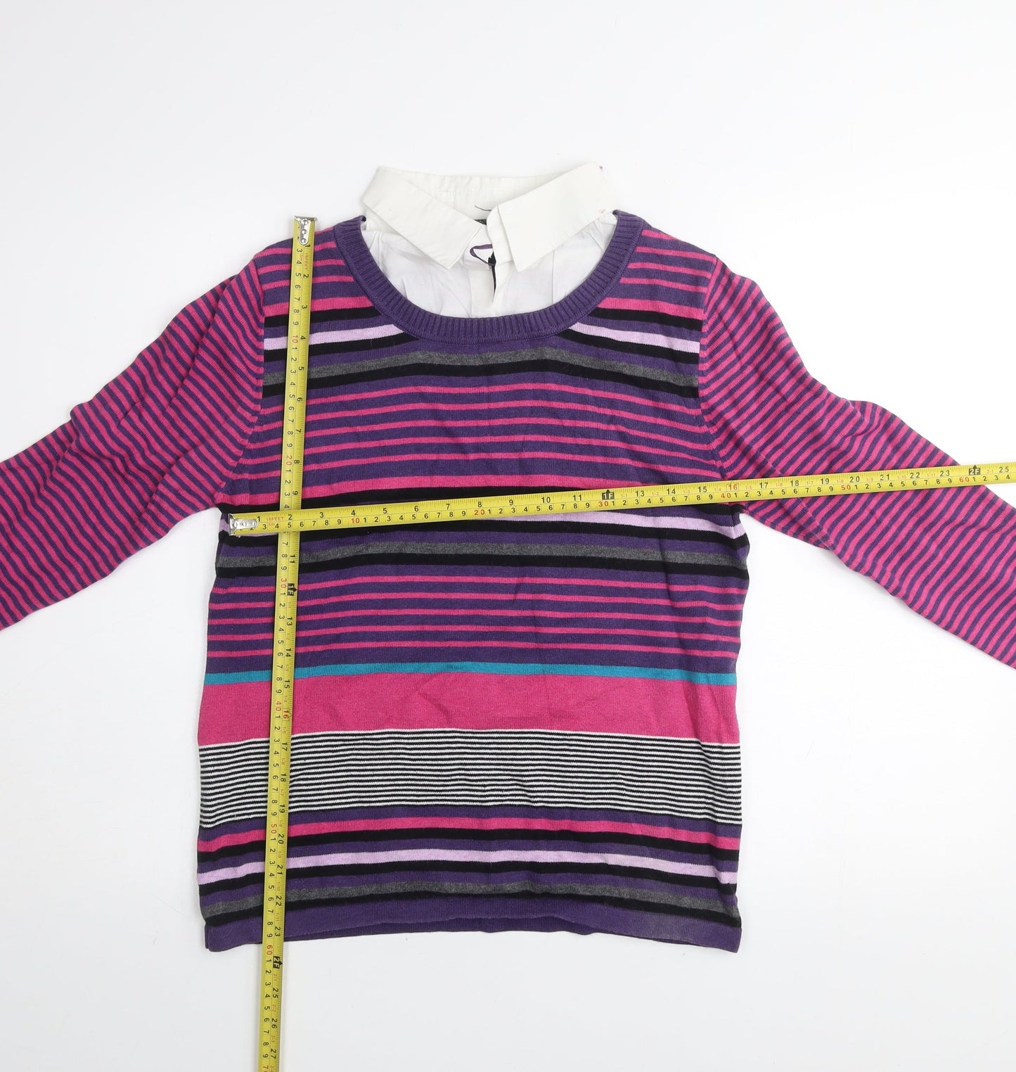 Womens UK Size M Voulez Vous Multicoloured Pullover Jumper