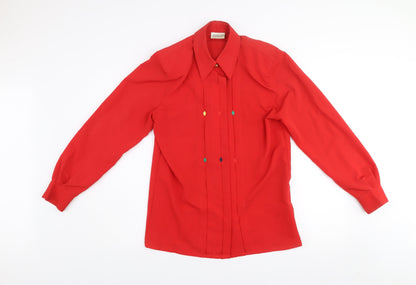Womens UK Size 8 Basler Red Classic Blouse