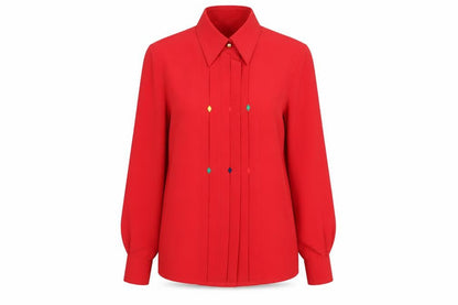 Womens UK Size 8 Basler Red Classic Blouse