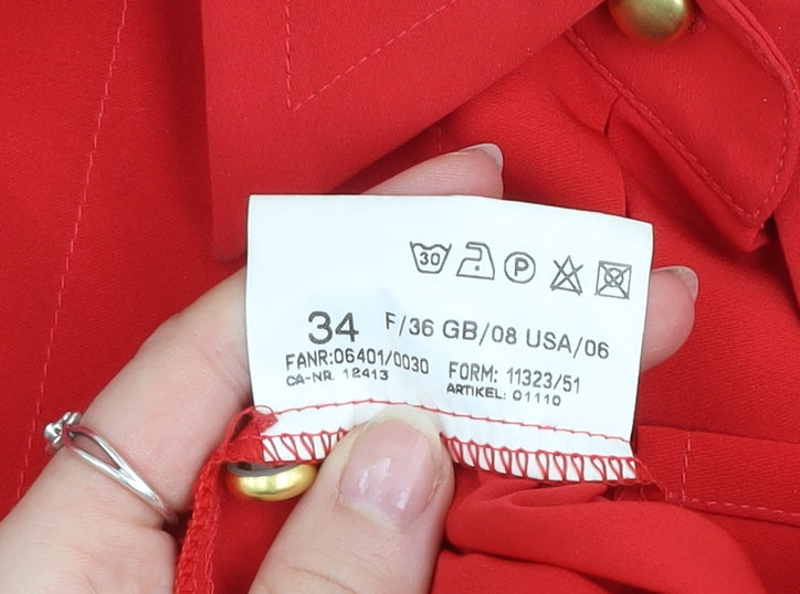 Womens UK Size 8 Basler Red Classic Blouse