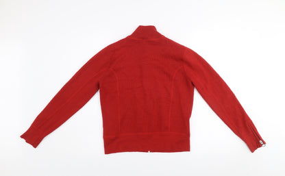 Principles Women’s Red Full Zip Wool Blend Knit Jacket Size 14