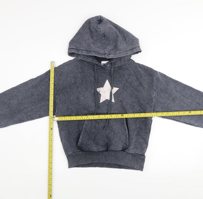 Womens UK Size S Bershka Grey Pullover Hoodie