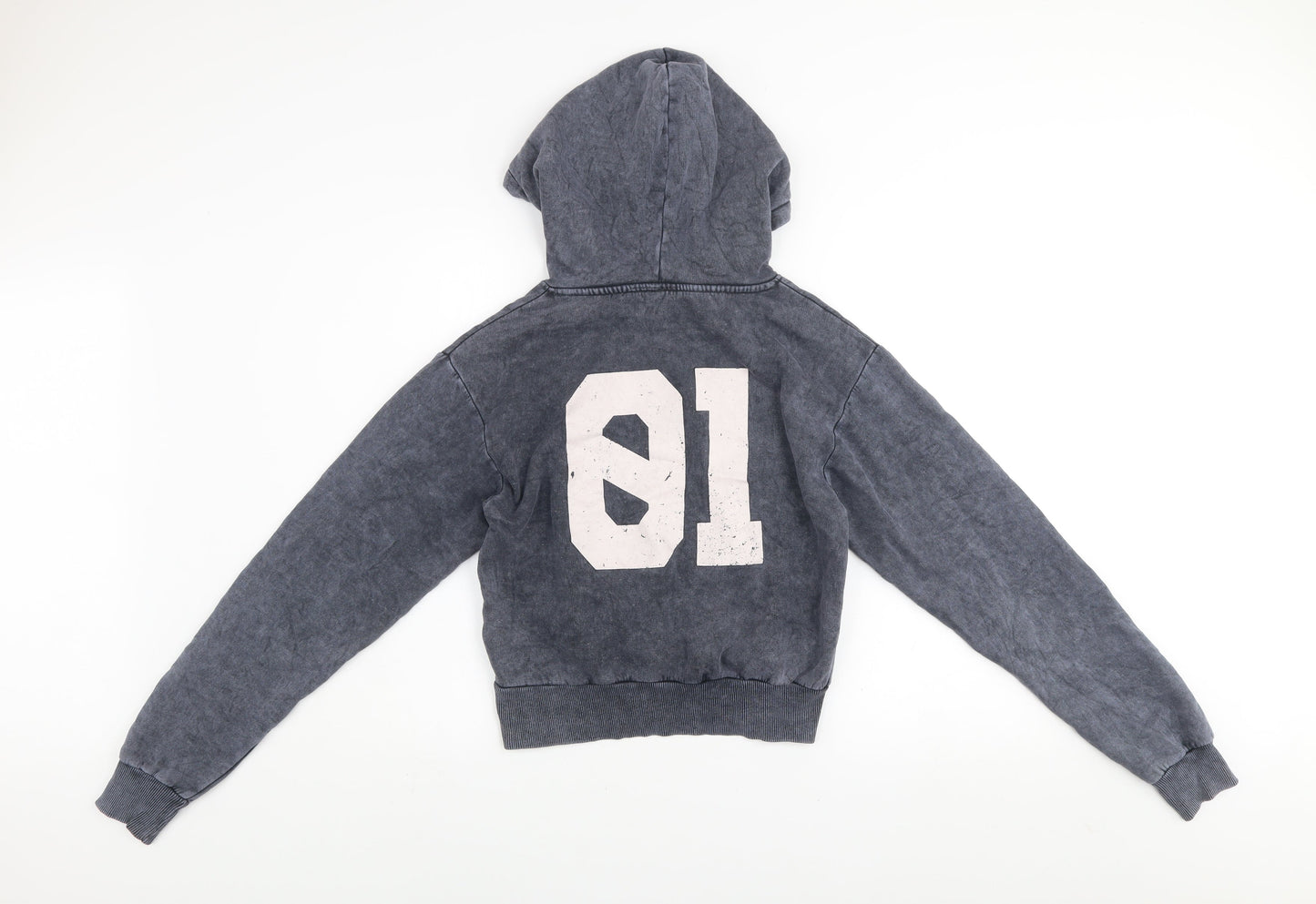 Womens UK Size S Bershka Grey Pullover Hoodie