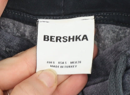 Womens UK Size S Bershka Grey Pullover Hoodie