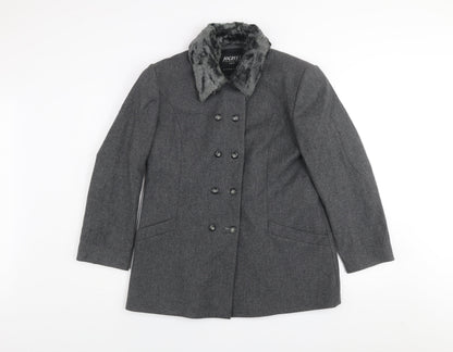 Womens UK Size 12 Jocavi Grey Pea Coat