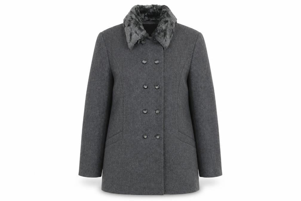 Womens UK Size 12 Jocavi Grey Pea Coat