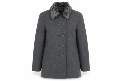 Womens UK Size 12 Jocavi Grey Pea Coat