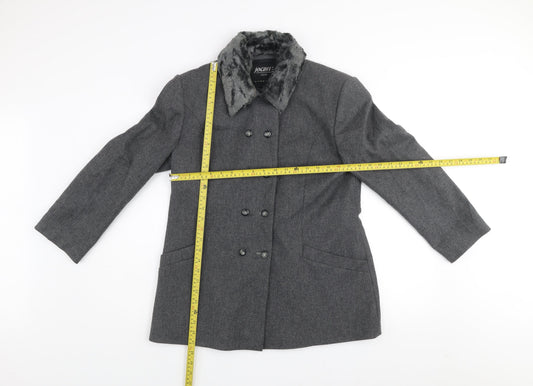 Womens UK Size 12 Jocavi Grey Pea Coat