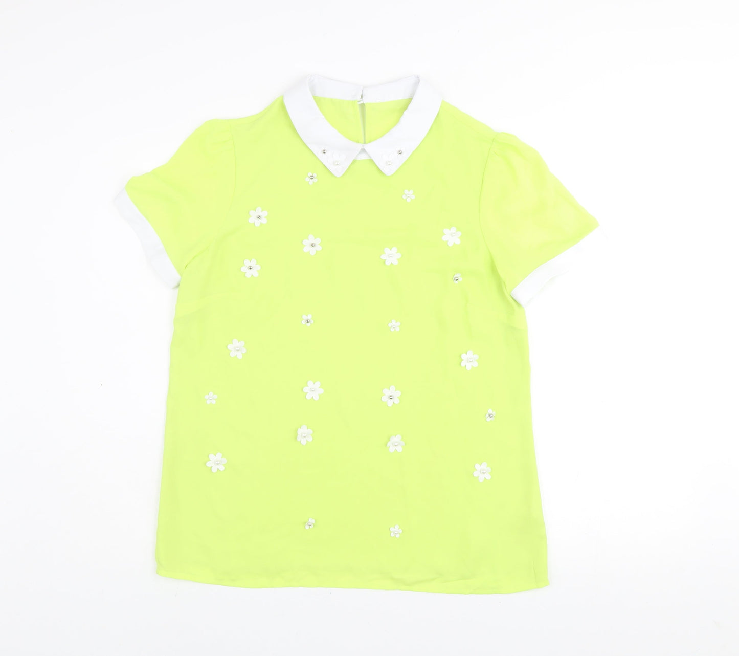 Womens UK Size 12 Savida Yellow Basic Blouse