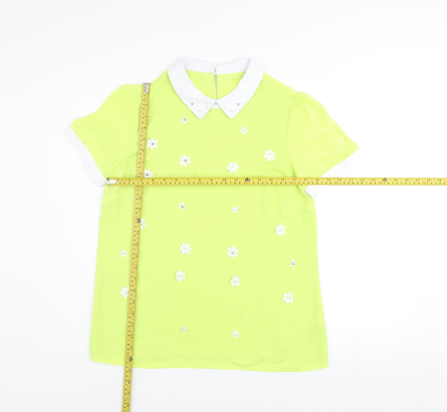 Womens UK Size 12 Savida Yellow Basic Blouse