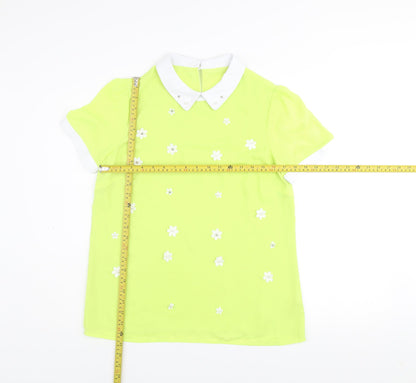 Womens UK Size 12 Savida Yellow Basic Blouse