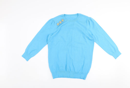 Womens UK Size 10 Savida Blue Pullover Jumper