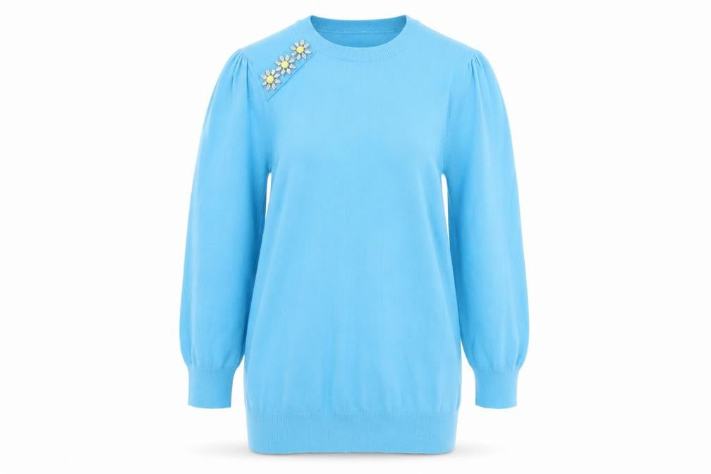 Womens UK Size 10 Savida Blue Pullover Jumper