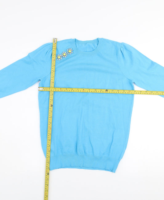 Womens UK Size 10 Savida Blue Pullover Jumper