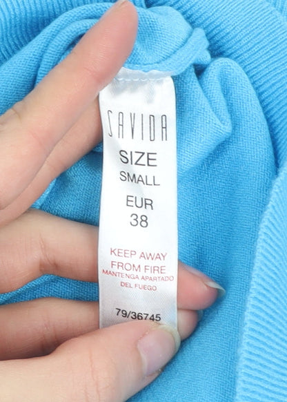 Womens UK Size 10 Savida Blue Pullover Jumper