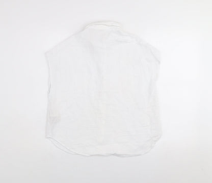 Womens UK Size M Grace & Mila White Basic Button-Up