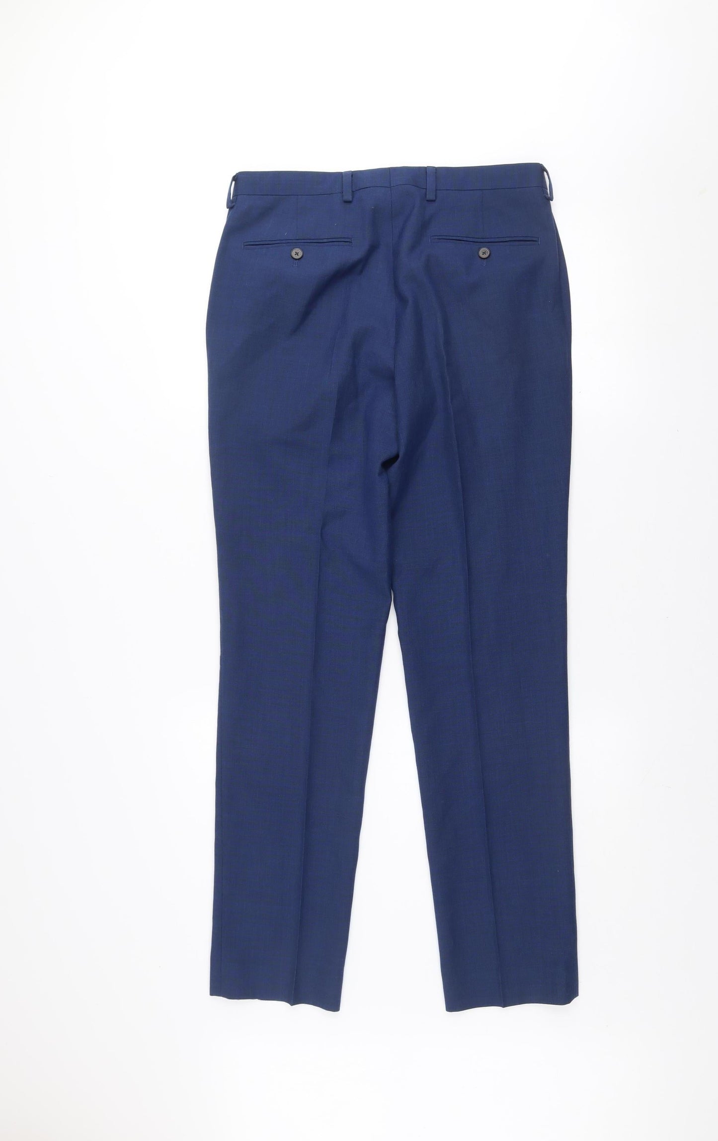 Burton Menswear London Blue Mens Trousers 30R Slim Fit Dress Pants