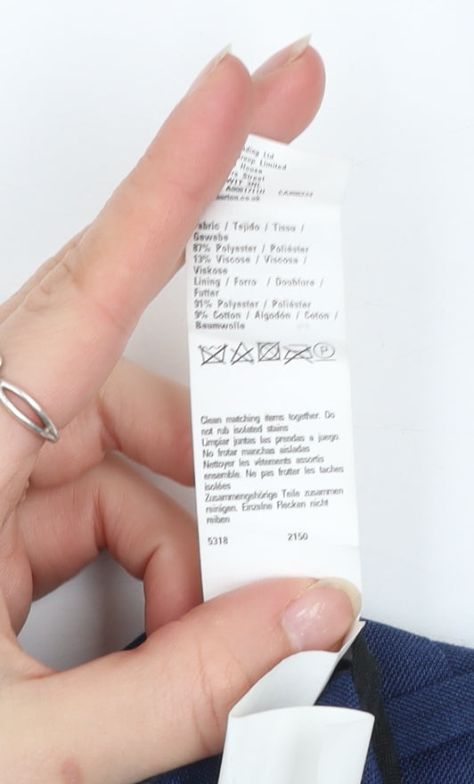 Burton Menswear London Blue Mens Trousers 30R Slim Fit Dress Pants