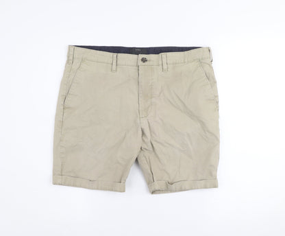 Marks and Spencer Men's Beige 36 Regular Chino Shorts