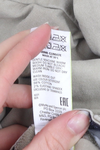 Marks and Spencer Men's Beige 36 Regular Chino Shorts