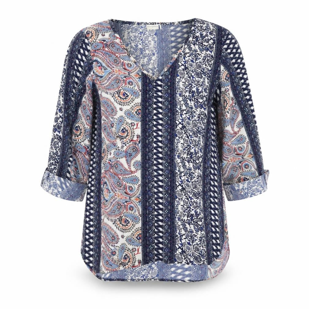 Womens UK Size 8 Jacqueline de Yong Blue Tunic Blouse