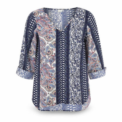 Womens UK Size 8 Jacqueline de Yong Blue Tunic Blouse