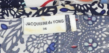 Jacqueline de Yong Womens Blue Paisley Tunic Blouse Size 8