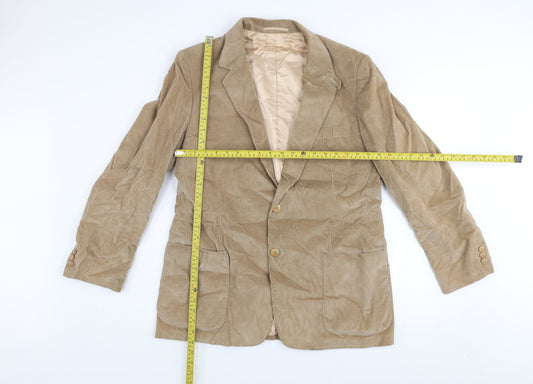 Sears Men’s Beige Corduroy 42R Classic Two-Button Blazer Jacket