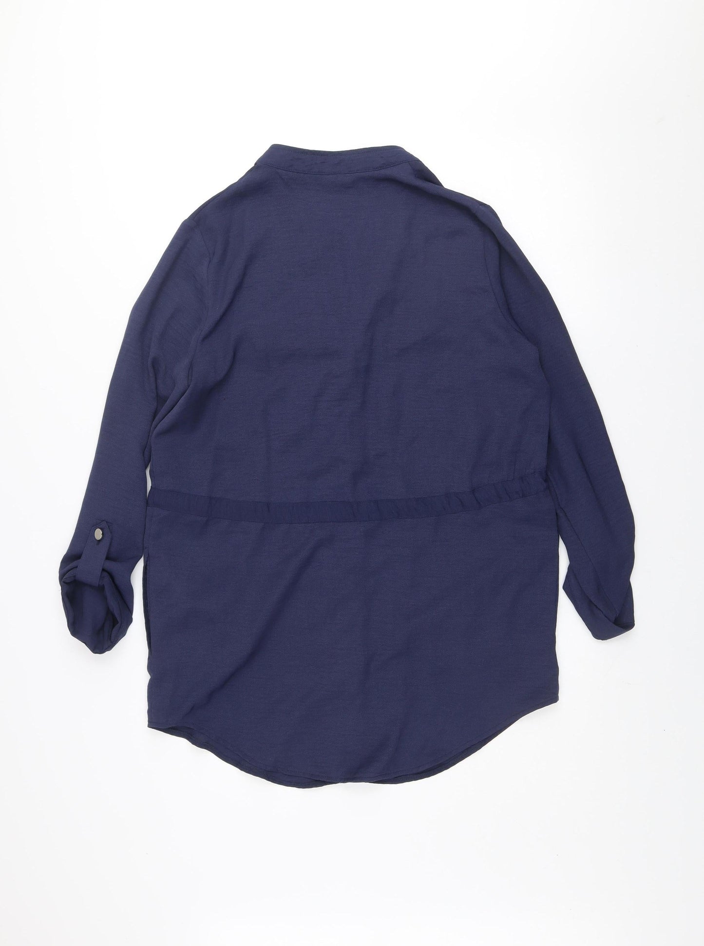 Dunnes Women Blue Shirt Dress S Lightweight Long Sleeve