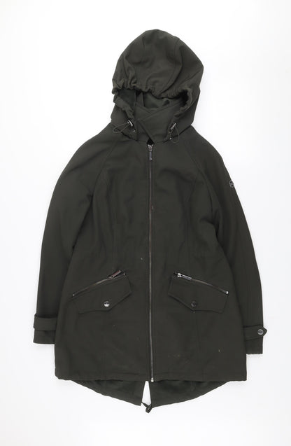 Michael Kors Women's Green Hooded Parka Coat Size M