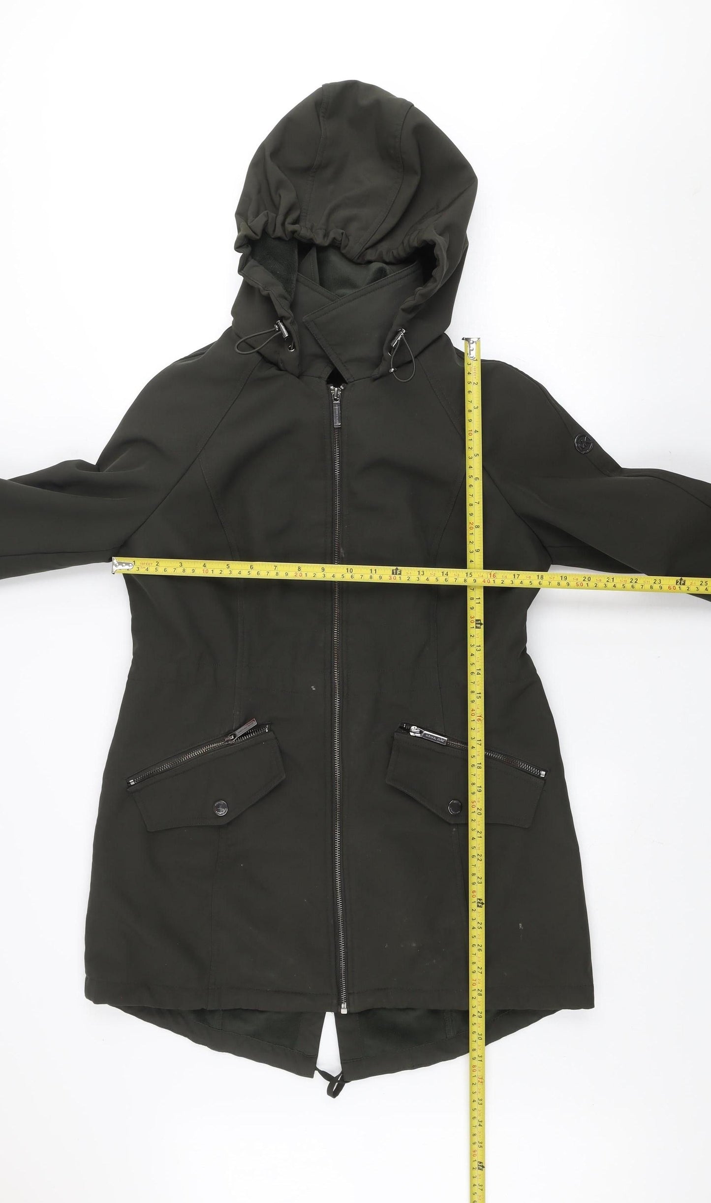 Michael Kors Women's Green Hooded Parka Coat Size M