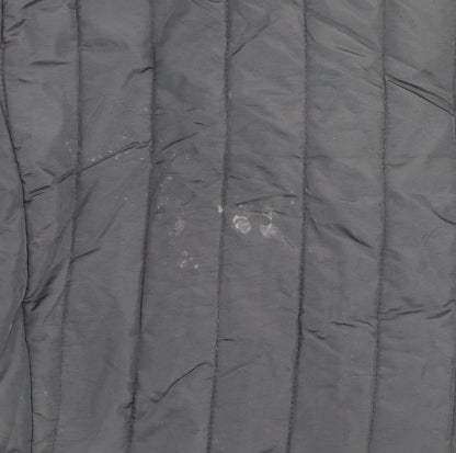 Gold by Michael H Women's Black Quilted Fur Trim Jacket Size 18