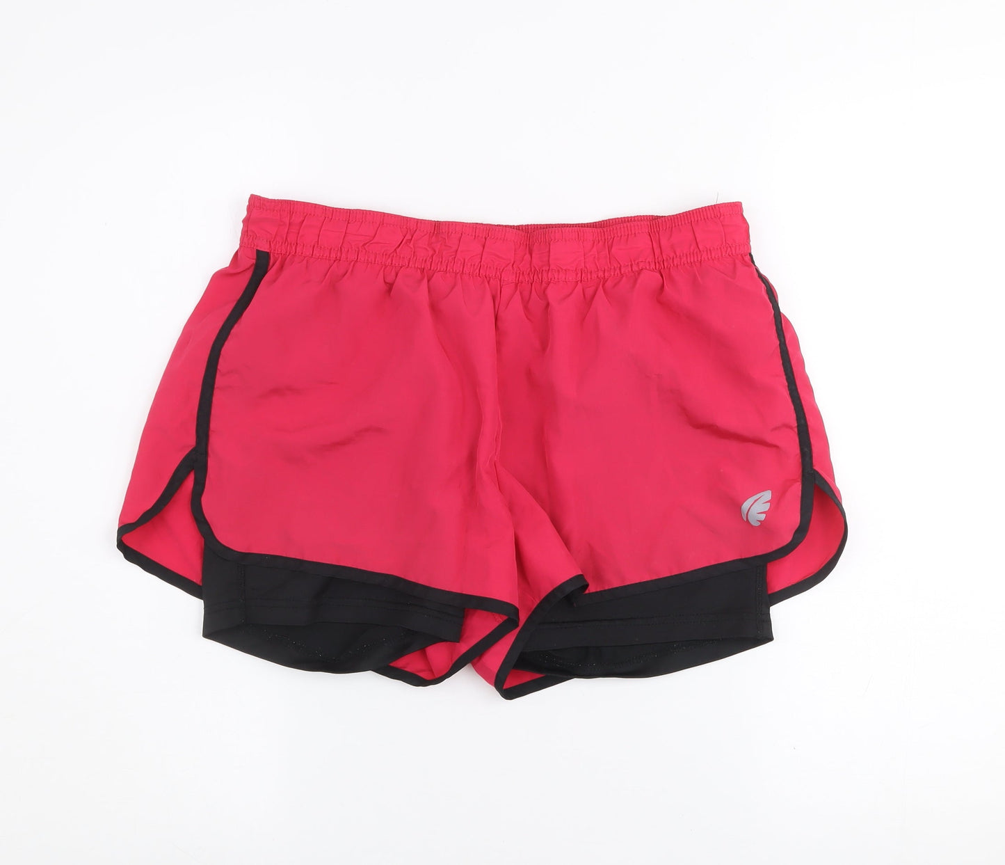 Crivit Womens Pink Black Running Shorts Size M Lightweight Athletic