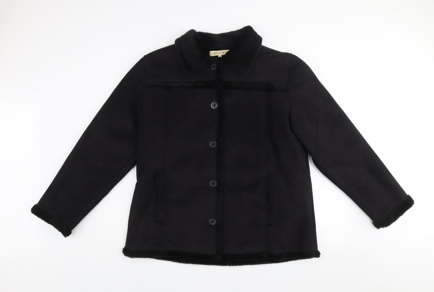 Womens UK Size XL Carraig Donn Black Overcoat
