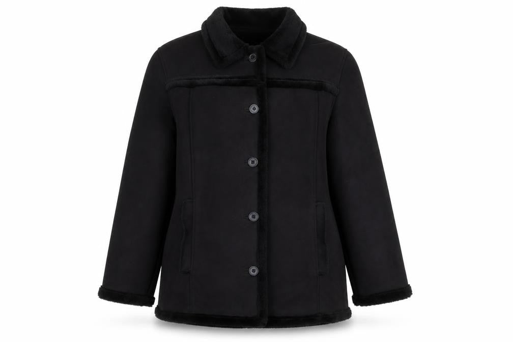 Womens UK Size XL Carraig Donn Black Overcoat