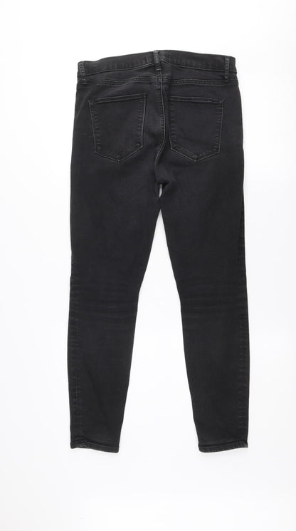 Gap Women's Black True Skinny Jeans Size 10 Short Mid Rise Stretch Denim