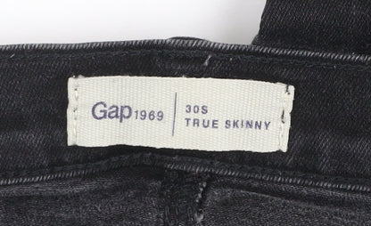 Gap Women's Black True Skinny Jeans Size 10 Short Mid Rise Stretch Denim