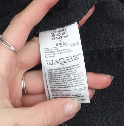 Gap Women's Black True Skinny Jeans Size 10 Short Mid Rise Stretch Denim