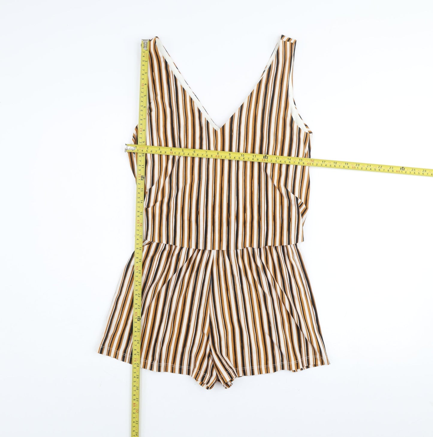 Womens UK Size 8 MNG Basics One-Piece Beige Playsuit