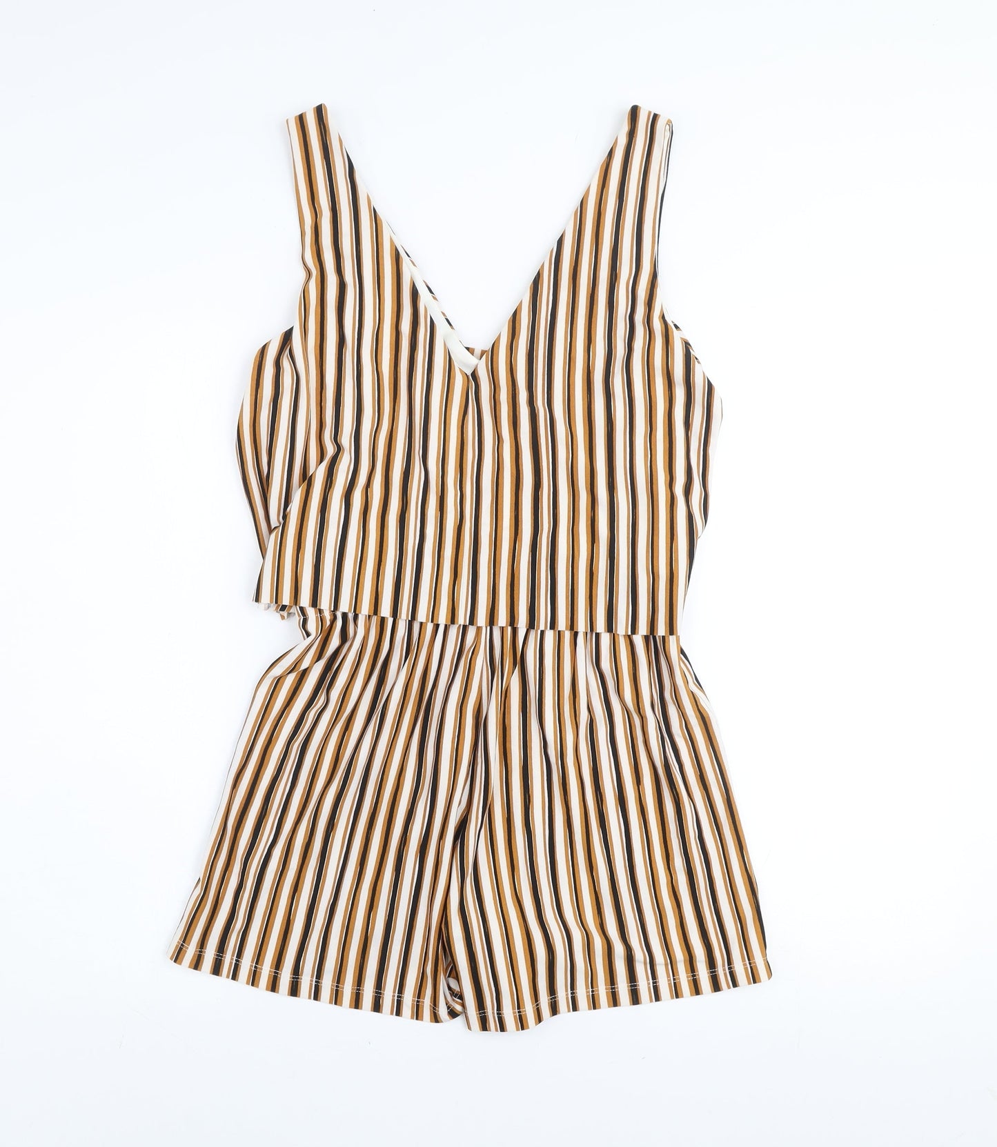 Womens UK Size 8 MNG Basics One-Piece Beige Playsuit