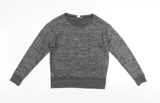 GAP Women's Grey Knit Pullover Jumper Size M Crew Neck Long Sleeve