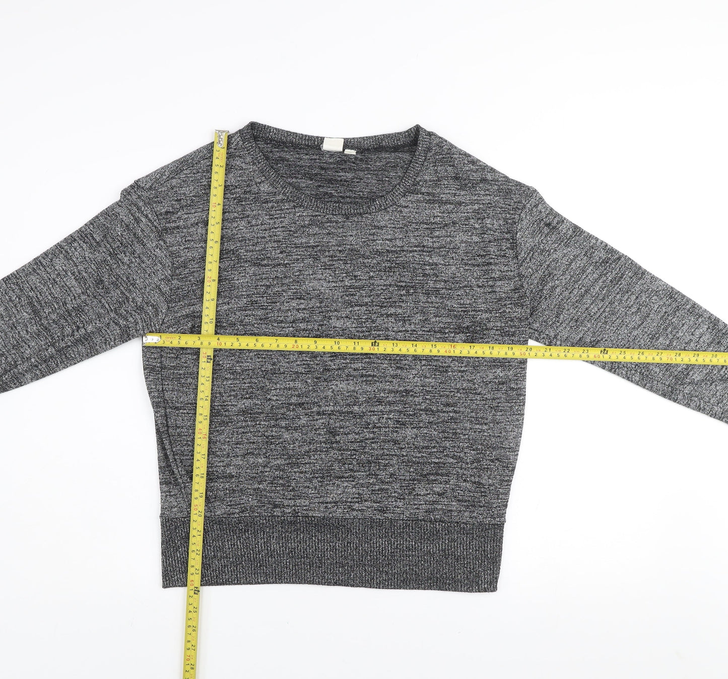 GAP Women's Grey Knit Pullover Jumper Size M Crew Neck Long Sleeve