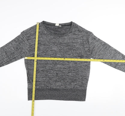 GAP Women's Grey Knit Pullover Jumper Size M Crew Neck Long Sleeve