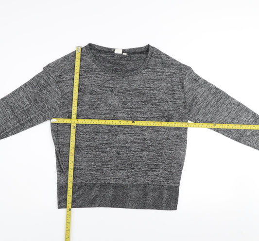 GAP Women's Grey Knit Pullover Jumper Size M Crew Neck Long Sleeve