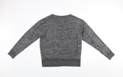 GAP Women's Grey Knit Pullover Jumper Size M Crew Neck Long Sleeve