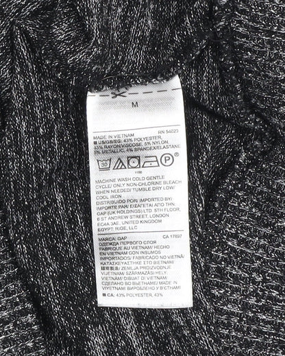 GAP Women's Grey Knit Pullover Jumper Size M Crew Neck Long Sleeve