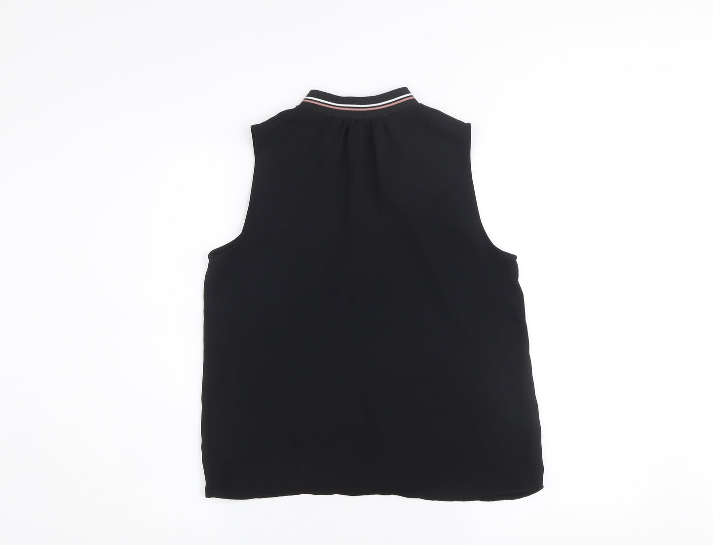 Womens UK Size S Zara Black Basic Tank
