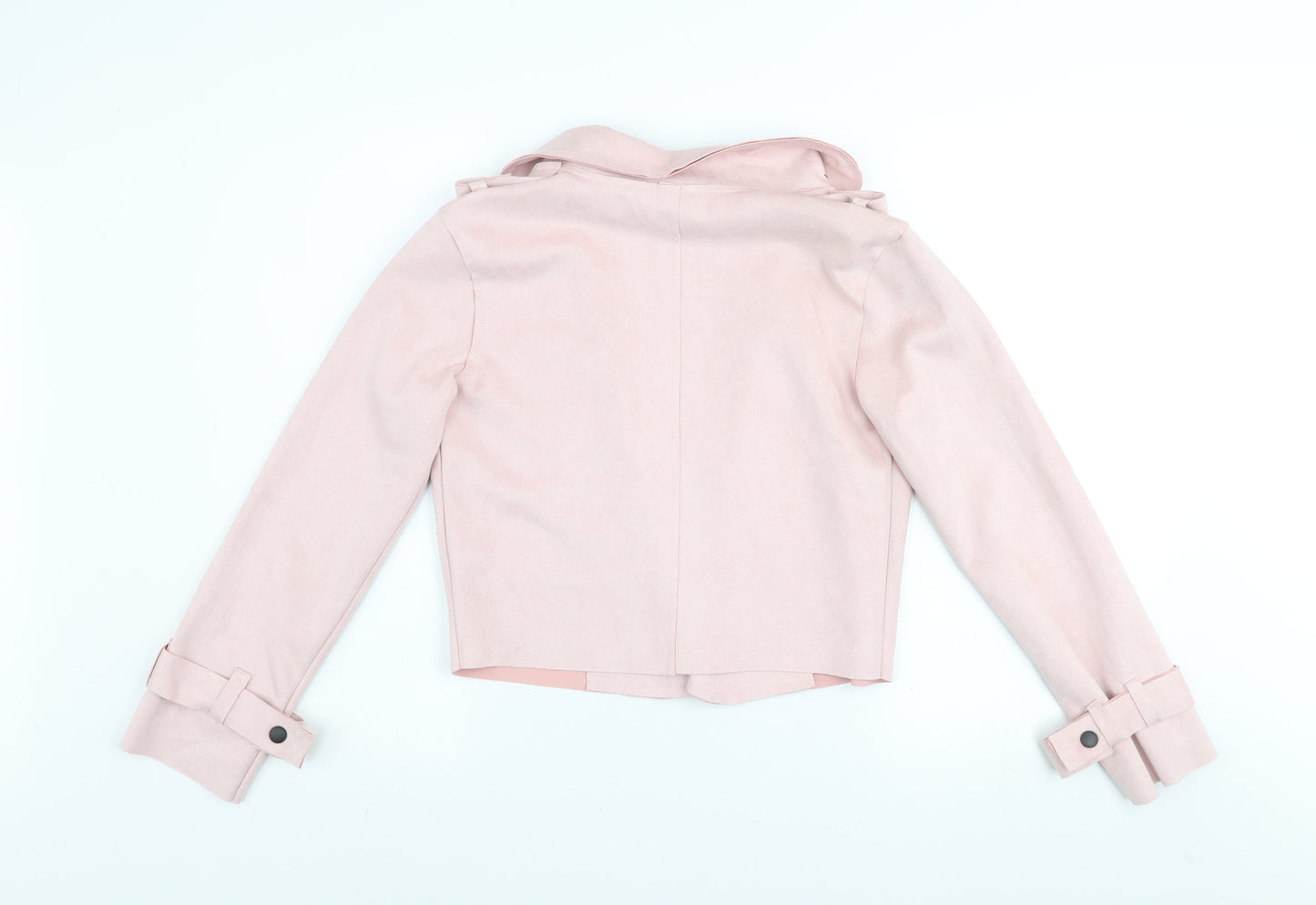 Womens UK Size 8 Golddigga Pink Biker Coat