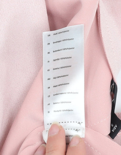 Womens UK Size 8 Golddigga Pink Biker Coat