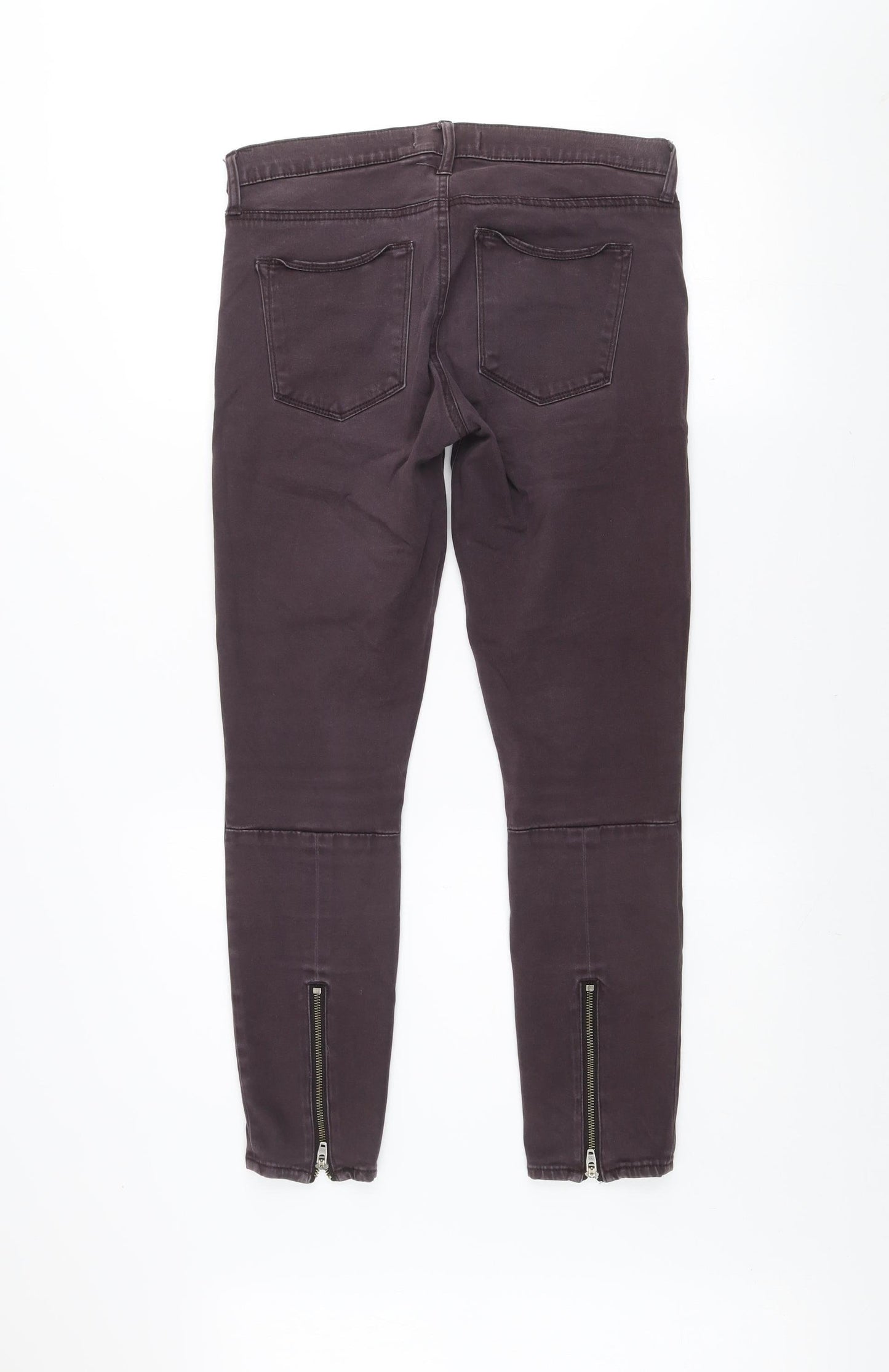 Gap Women Brown True Skinny Stretch Jeans Size 10 Zip Detail